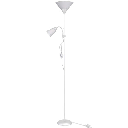 LED-Stehleuchte, 2 Lichter, E27, flexibler Arm, zum Lesen auf dem Sofa, D23-B