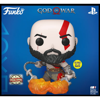 Funko Pop Games Kratos W/Blade Of Chaos (154) Special Edition God Of War G.I.T.D