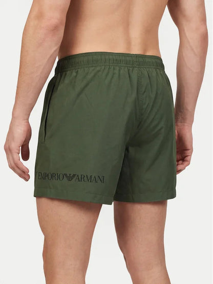 EA7 Emporio Armani Costume Boxer Active Uomo Verde Nero - 7M00200 AF13049 M7185