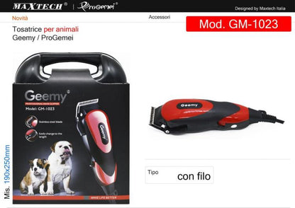 Geemy | Rasoio Tosatore Tosatrice Per Cani Gatti Animali Con Accessori | Gm-1023