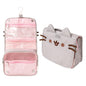 Travel Beauty Case (Pusheen the Cat) Foodie Collection Bag Purse Women's Hanging Waterproof with Compartments and Hook | Portable Makeup Organizer, Women's Gift (24 x 20 x 9 cm)