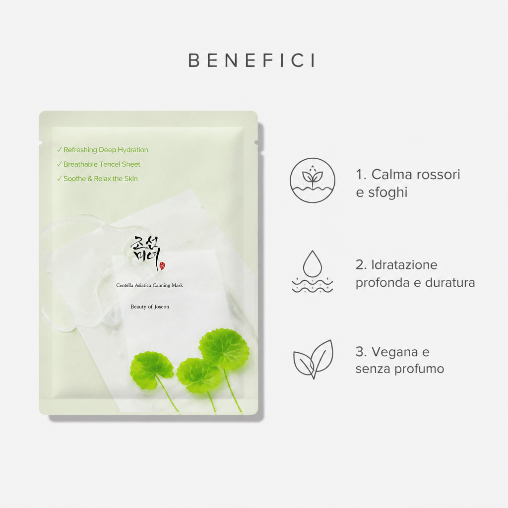 Beauty of Joseon Centella Asiatica Calming Mask – Maschera Viso Lenitiva 25ml