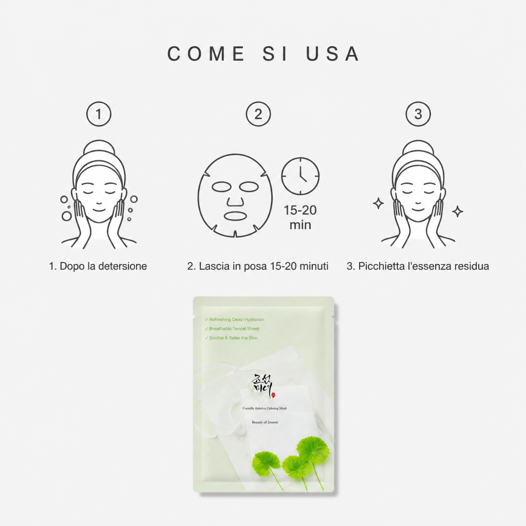 Beauty of Joseon Centella Asiatica Calming Mask – Maschera Viso Lenitiva 25ml