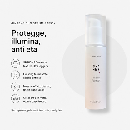Beauty of Joseon Ginseng Sun Serum SPF50+ – Siero Solare 50ml