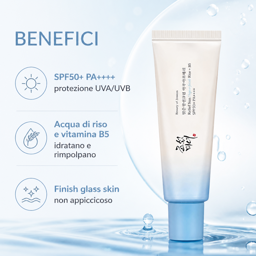 Beauty of Joseon Relief Sun Aqua-Fresh SPF50+ – Crema Solare 50ml