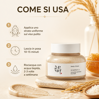 Beauty of Joseon Rice & Honey Glow Mask – Maschera Illuminante 150ml