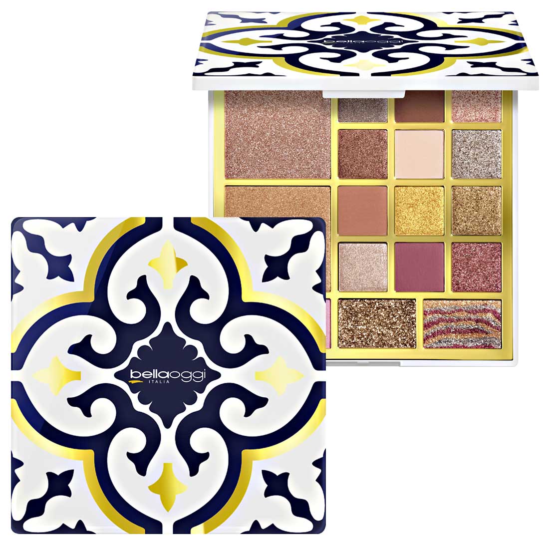 Bellaoggi Mediterranean Frames Trousse Media – Palette Ombretti Blush Illuminante