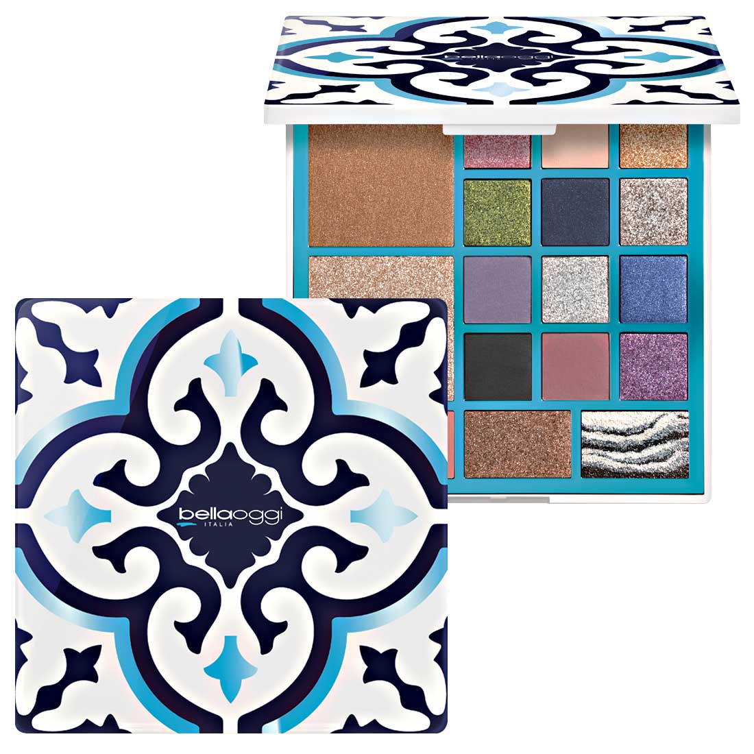 Bellaoggi Mediterranean Frames Trousse Media – Palette Ombretti Blush Illuminante