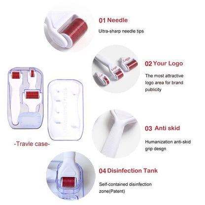 DERMA ROLLER 4 IN 1 PER IL CORPO VISO OCCHIO INTERCAMBIABILI SKINCARE AGOPUNTURA