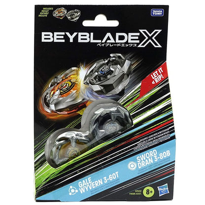 Hasbro - Beyblade X (2er-Pack Kreisel) Gale Wyvern 3-60T & Sword Dran 3-80B