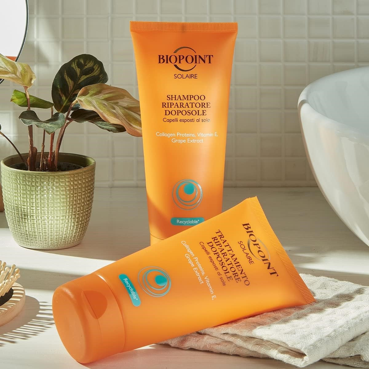 Biopoint Solaire Reparierendes After-Sun Shampoo für trockenes und strapaziertes Haar 200ml