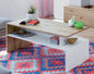 Lyra coffee table knotted oak/Artik white 100x50x43h cm