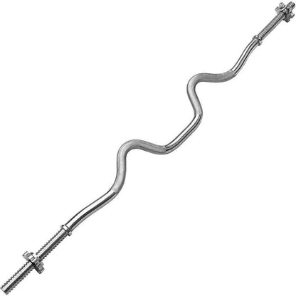 BILANCIERE ANGOLATO CURL SUPER EZ 150CM BARRA CURVA ACCIAI PALESTRA BODYBUILDING