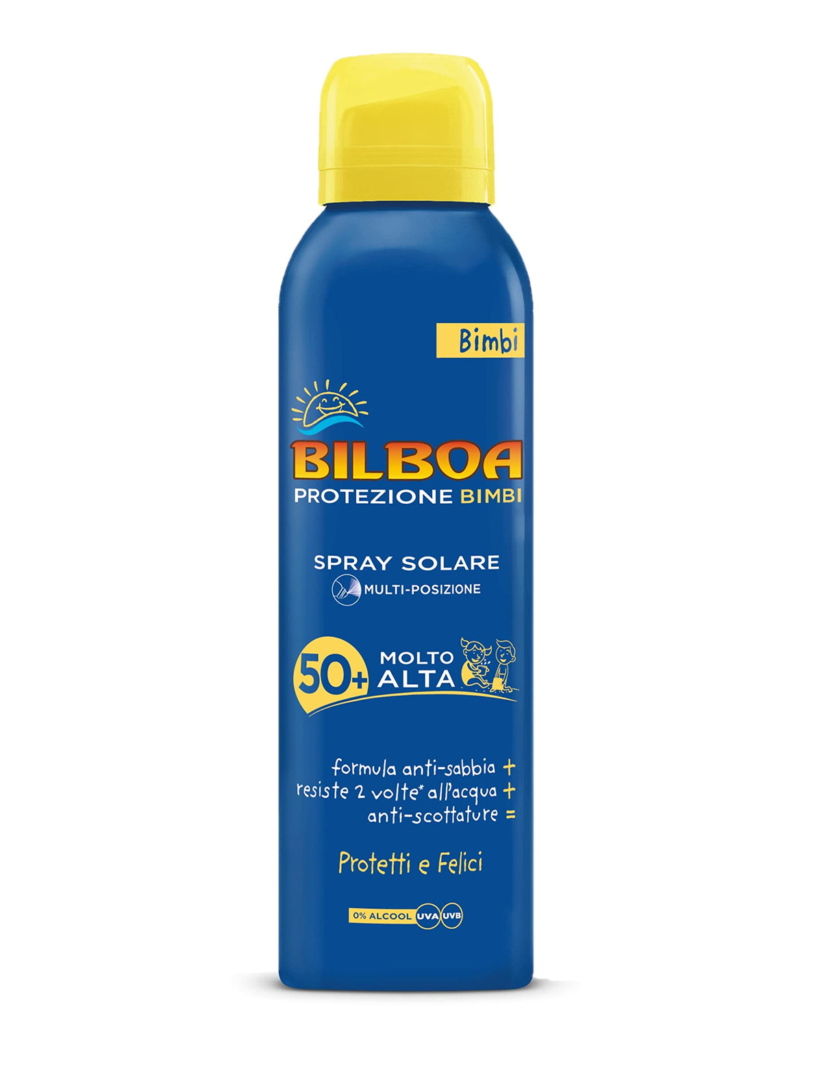 Bilboa Bimbi BOV Spray Solare SPF50+ 150ml – Solare Bambini Protezione Molto Alta Delicato