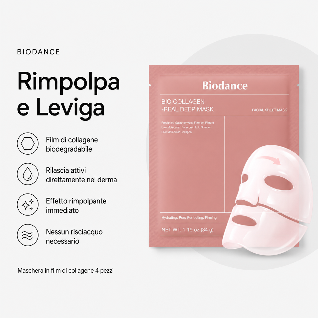 Biodance Bio Collagen Real Deep Mask – Maschera Collagene 4pz
