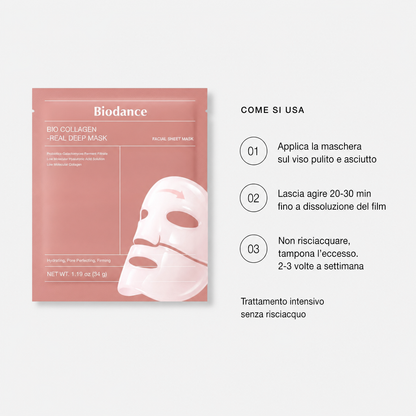 Biodance Bio Collagen Real Deep Mask – Maschera Collagene 4pz