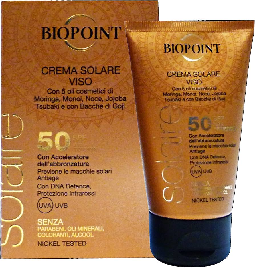Biopoint Crema Solare Viso 50ml – Protezione Quotidiana SPF 30 e SPF 50