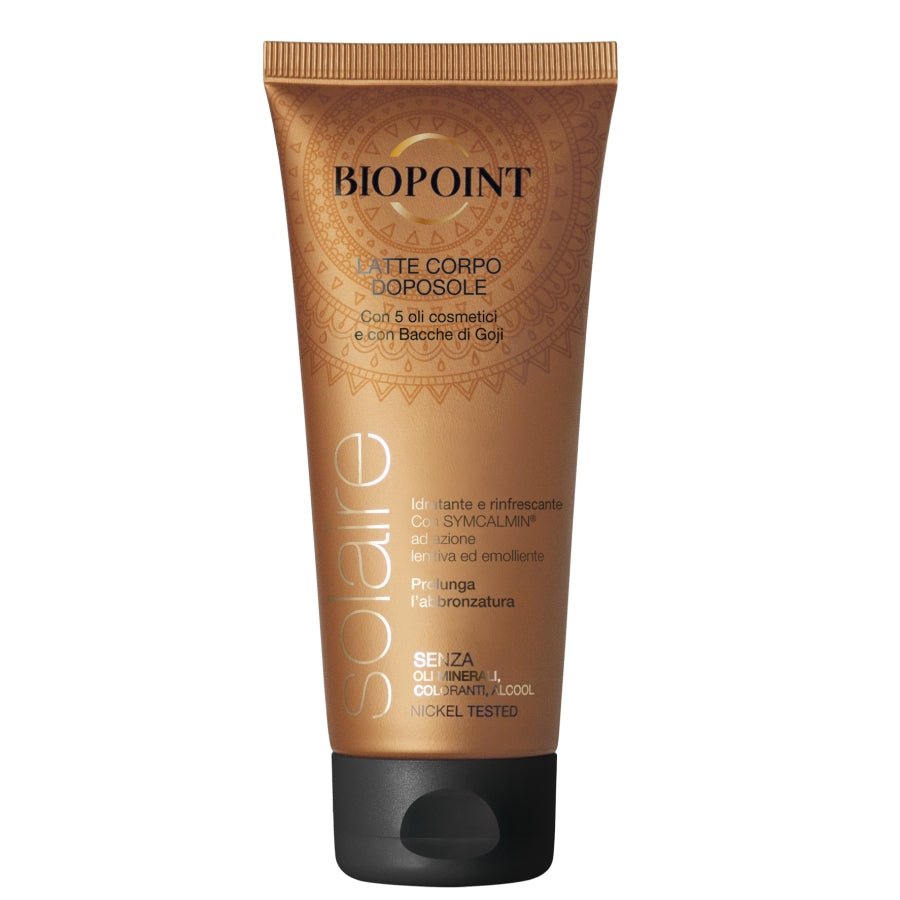 Biopoint Latte Corpo Doposole 5 Oli Cosmetici 100ml – Idratante e Nutriente Formato Travel