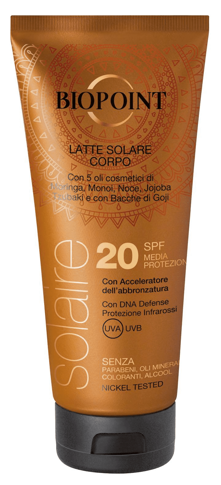 Biopoint Latte Corpo Solare 200ml – Protezione Idratante UVA/UVB SPF 10, 20, 30