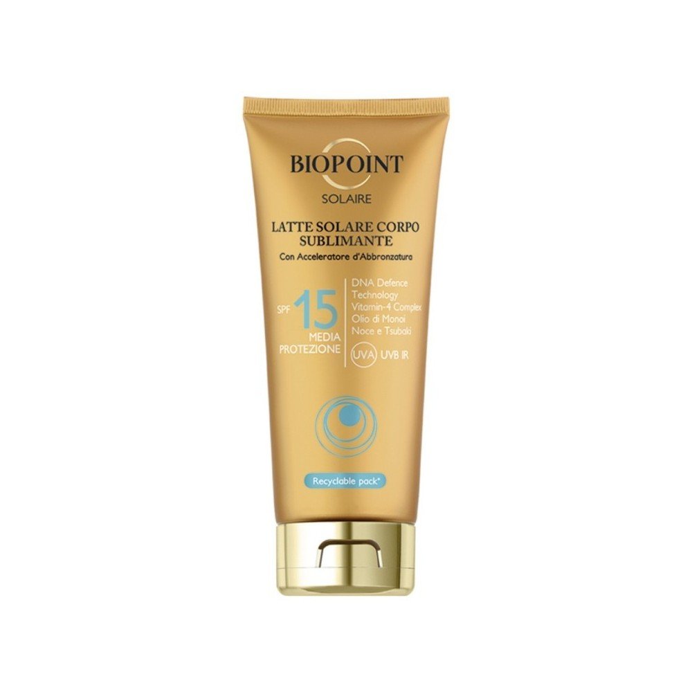 Biopoint Latte Solare Corpo Sublimante 200ml – Pelle Radiosa SPF 15, 30, 50