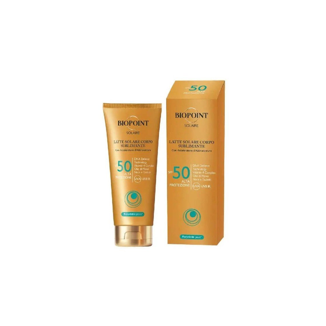 Biopoint Latte Solare Corpo Sublimante 200ml – Pelle Radiosa SPF 15, 30, 50