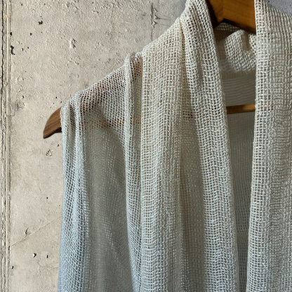 Caftano con Fascia in Cotone Grezzo Naturale 🌱 Avorio