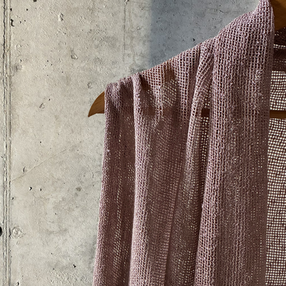 Kaftan mit Gürtel aus natürlicher Rohbaumwolle 🌱 Altrosa