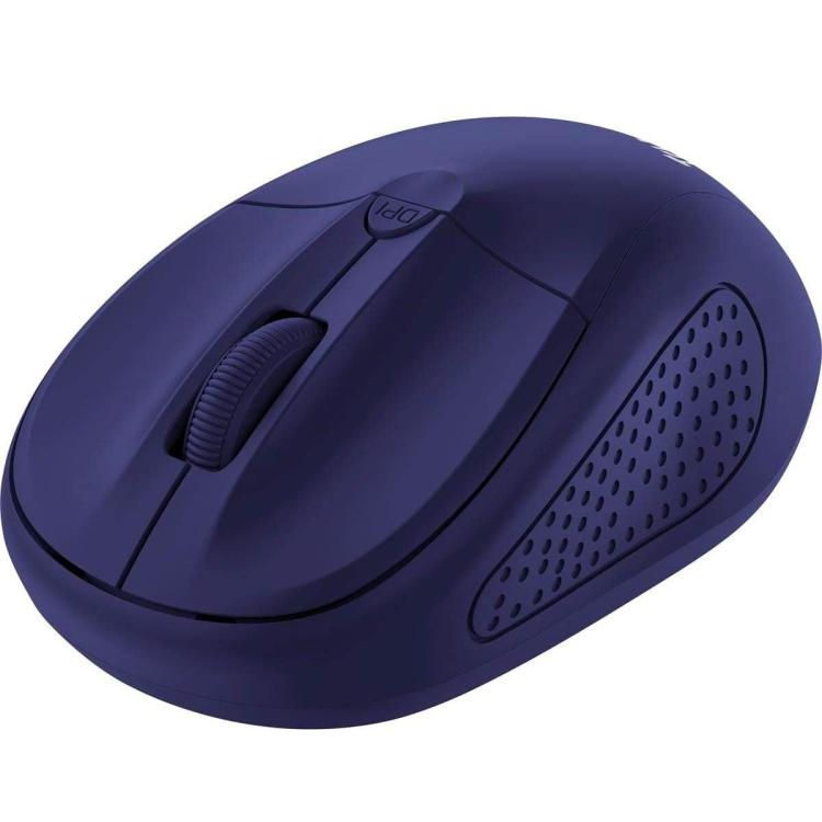 Trust Mouse Primo Kabellos Kompakt Beidhändig Optisch 1600 DPI Dunkel Matt Blau