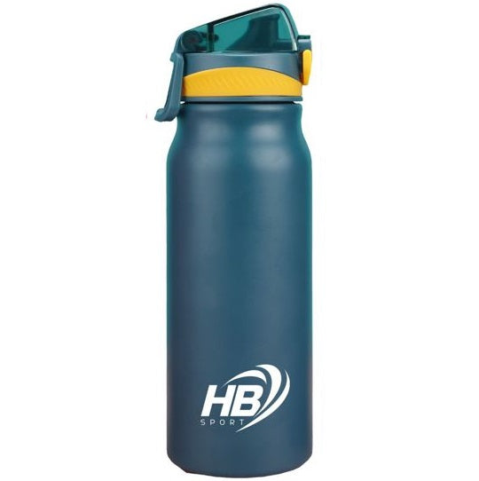 THERMOSFLASCHE EDELSTAHL 500ml THERMOSFLASCHE MIT TRINKHALM 12-24h BLAU