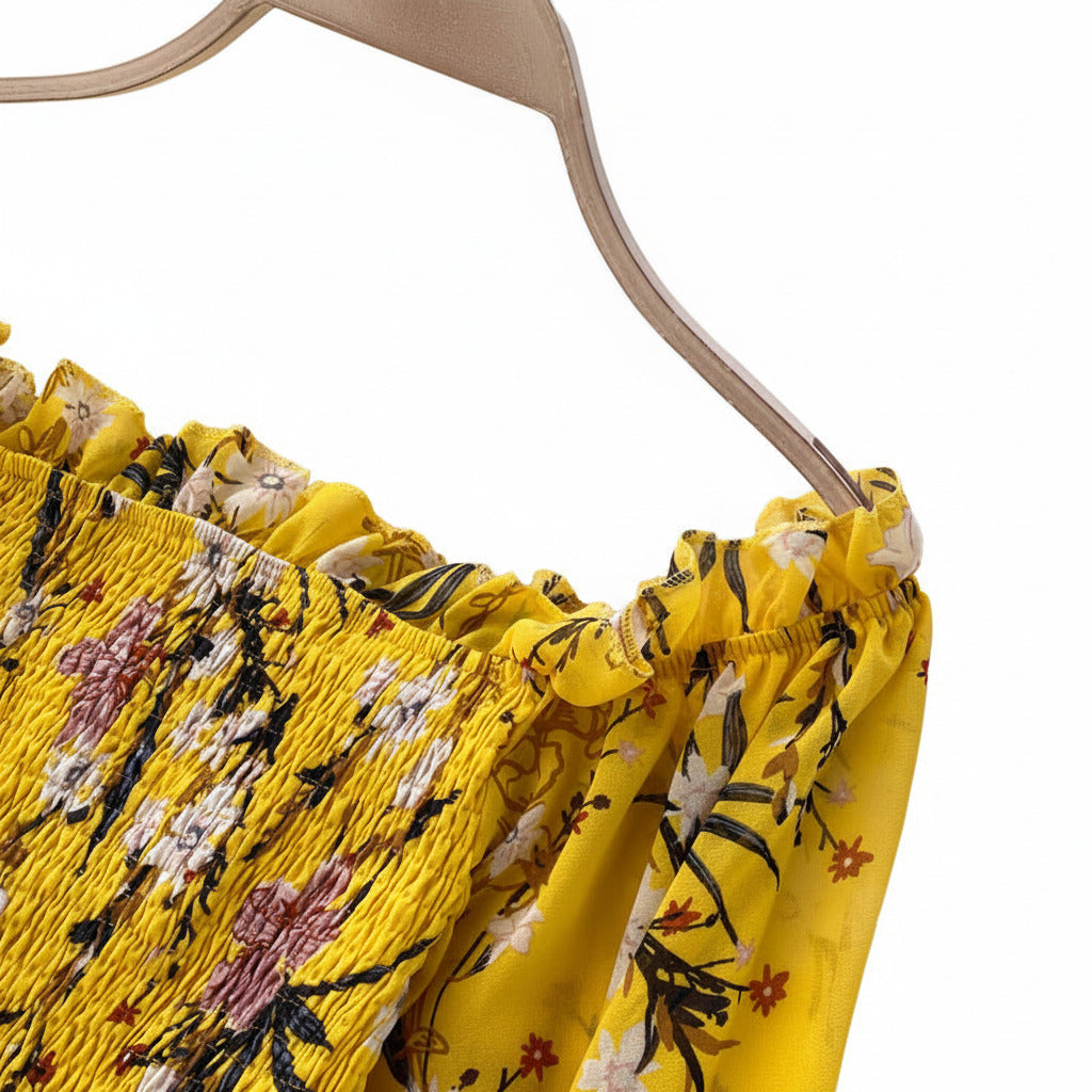 Completo Donna Elegante Estivo in Chiffon con Pantaloni Vita Alta