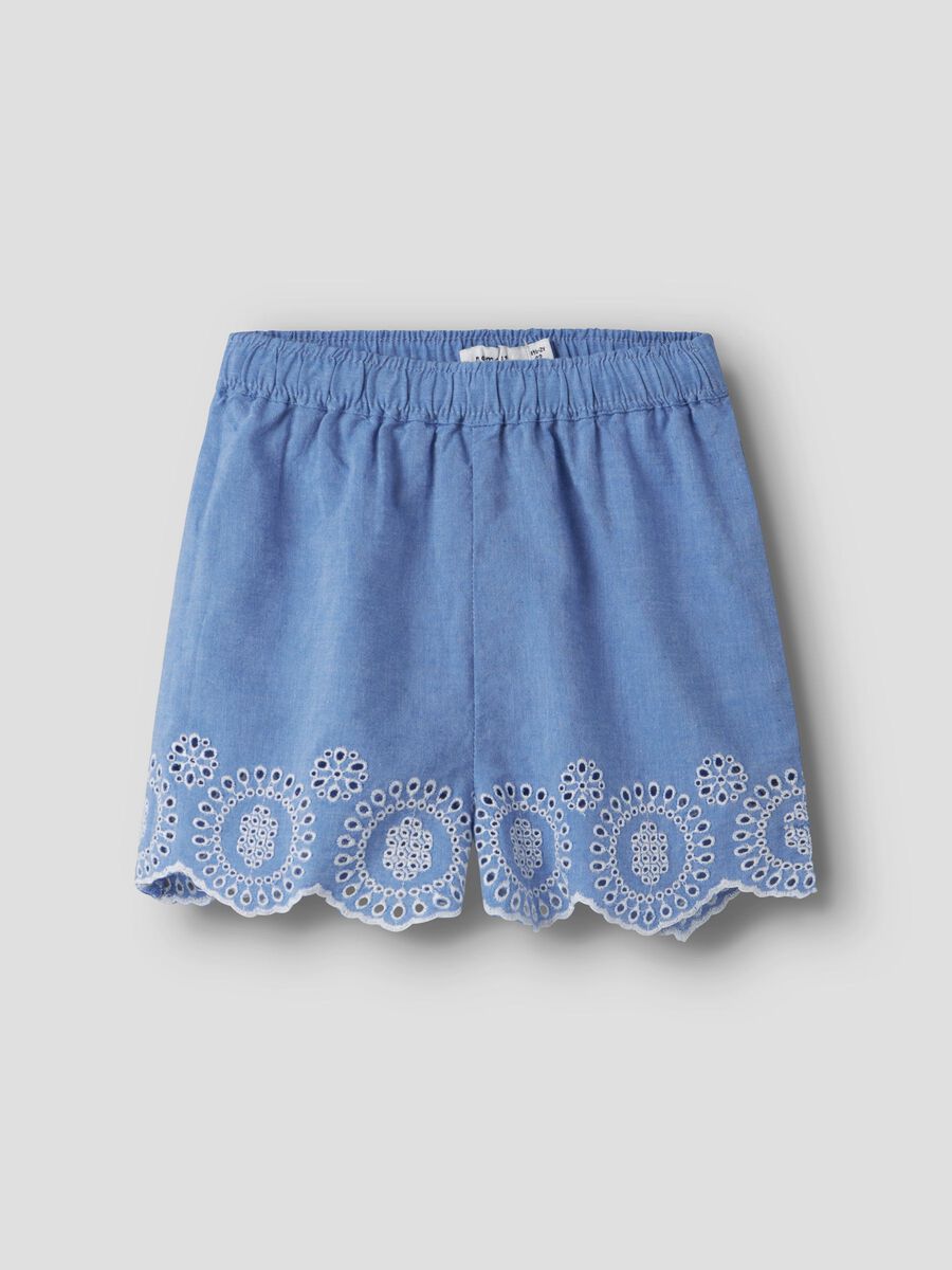 Name It Pantaloncino Bimba NMFFERMA 13254685 Purple Impression | Chambray Broderie