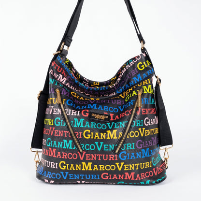 Gianmarco Venturi 2-in-1 Hobo & Backpack, Multicolor