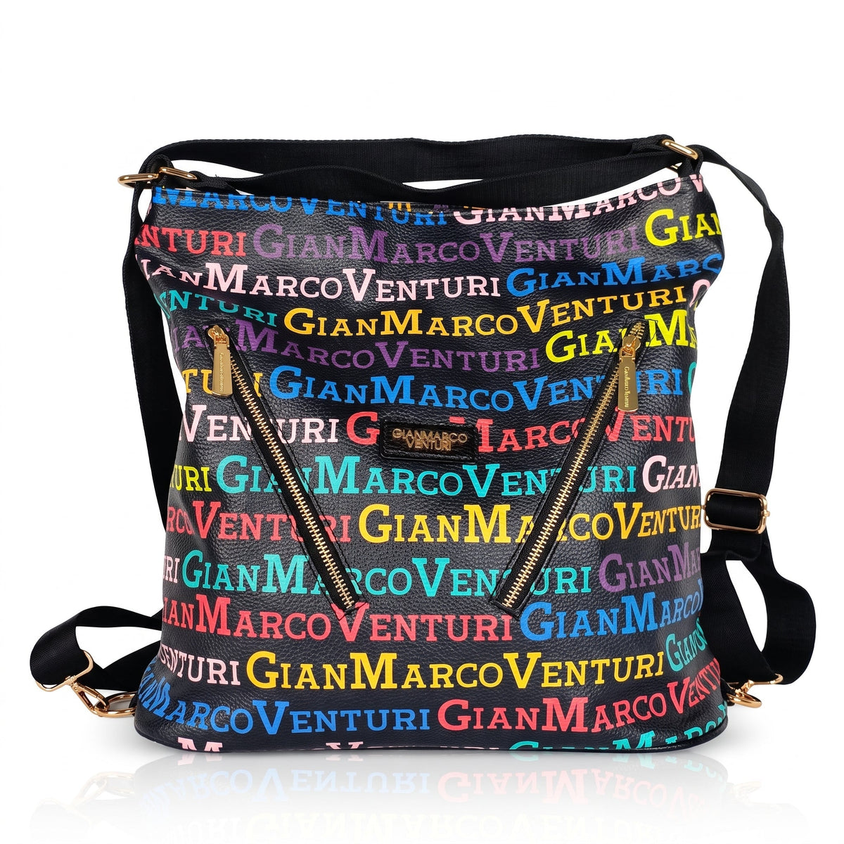 Gianmarco Venturi 2-in-1 Hobo & Backpack, Multicolor