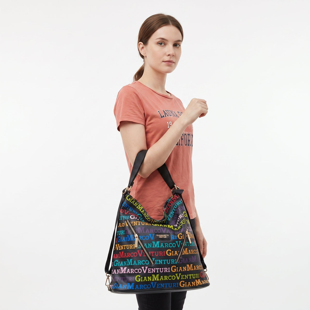 Gianmarco Venturi 2-in-1 Hobo & Backpack, Multicolor