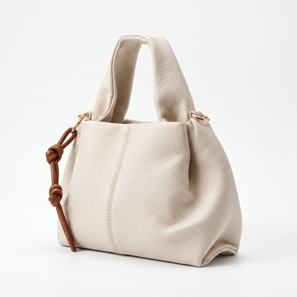 Coconuda Borsa a Mano in Ecopelle Goffrata con Charm Decorativo e Tracolla