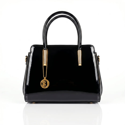 Stile Donna Bags - Borsa a Mano in Pelle Verniciata