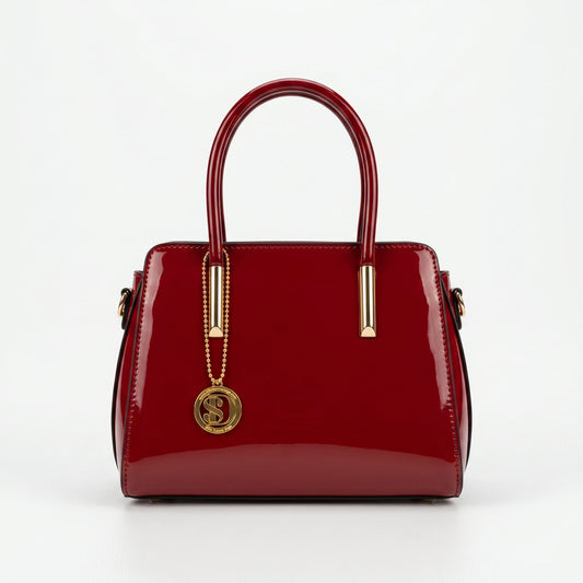 Stile Donna Bags - Borsa a Mano in Pelle Verniciata