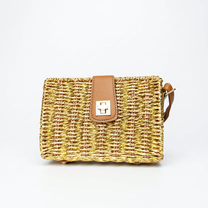 Stile Donna Bags - Borsa a Mano in Paglia Naturale
