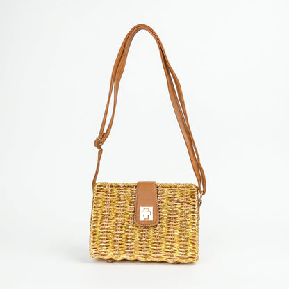Stile Donna Bags - Borsa a Mano in Paglia Naturale
