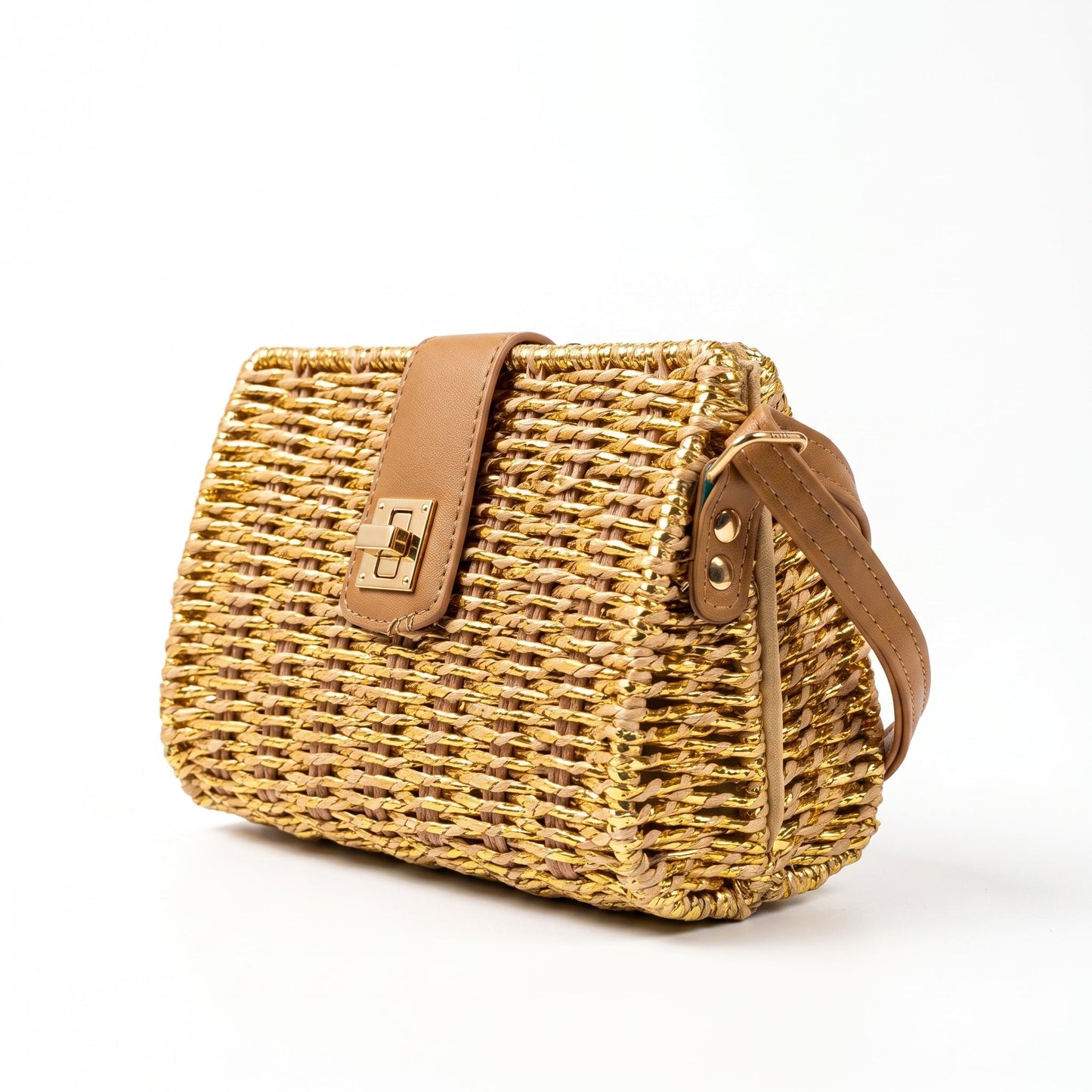 Stile Donna Bags - Borsa a Mano in Paglia Naturale