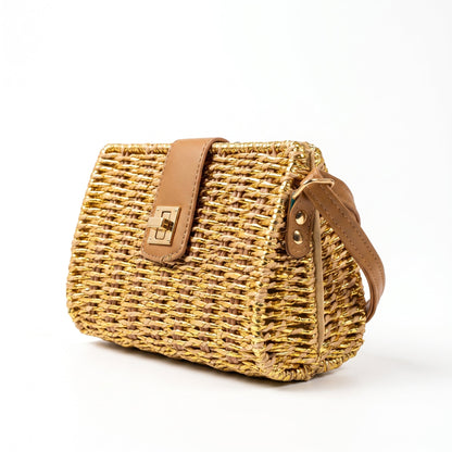 Stile Donna Bags - Borsa a Mano in Paglia Naturale