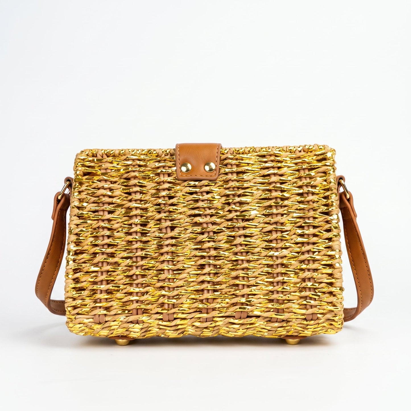 Stile Donna Bags - Borsa a Mano in Paglia Naturale