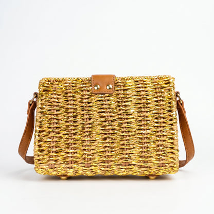 Stile Donna Bags - Borsa a Mano in Paglia Naturale