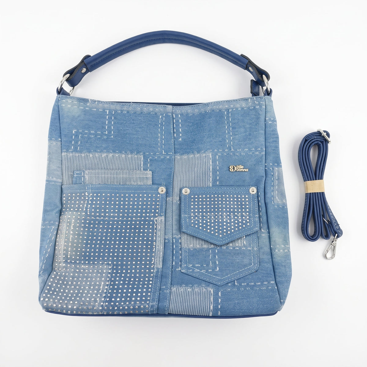 Borsa a Spalla in Denim Urban Edge