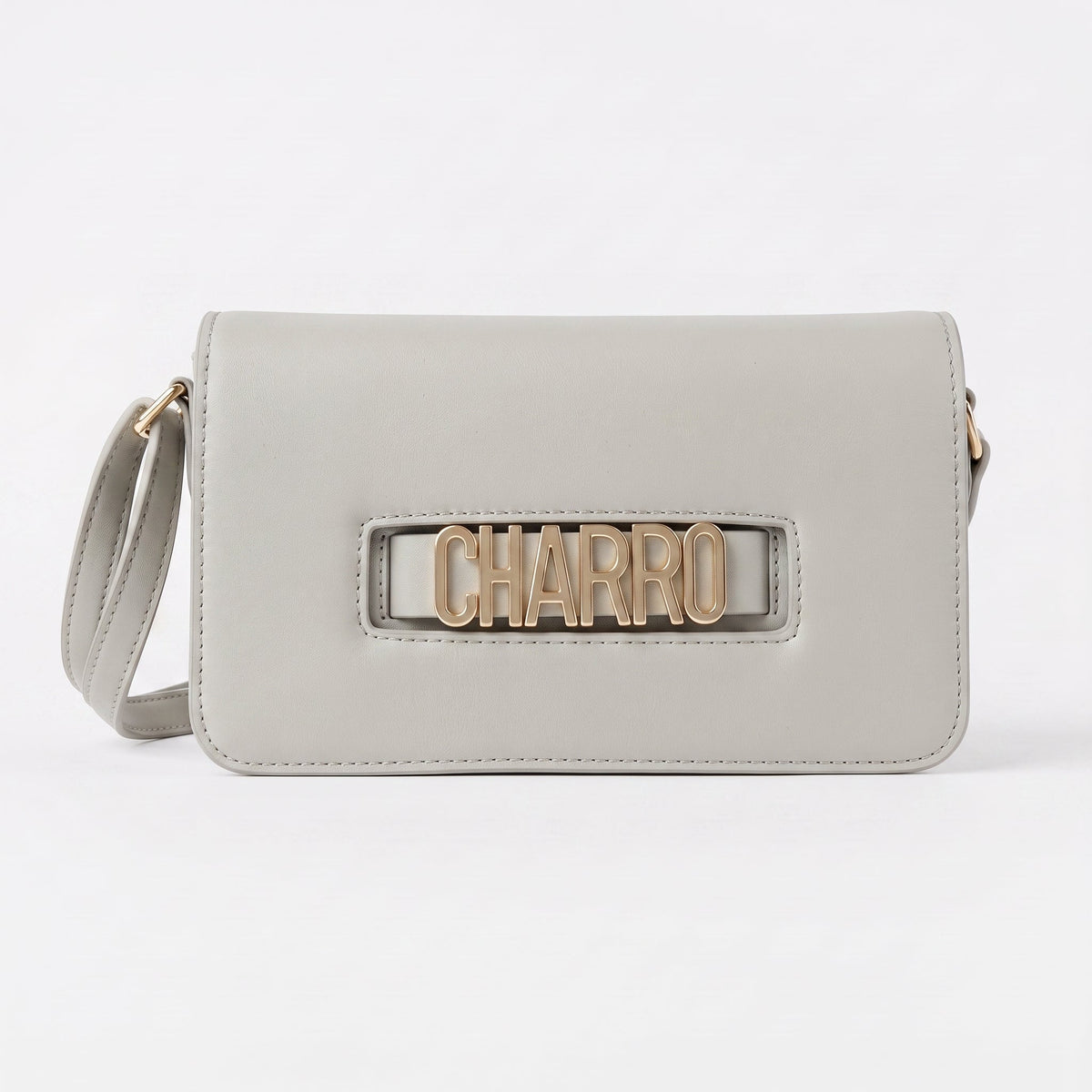 Charro Shoulder Bag with Gold Metal Logo