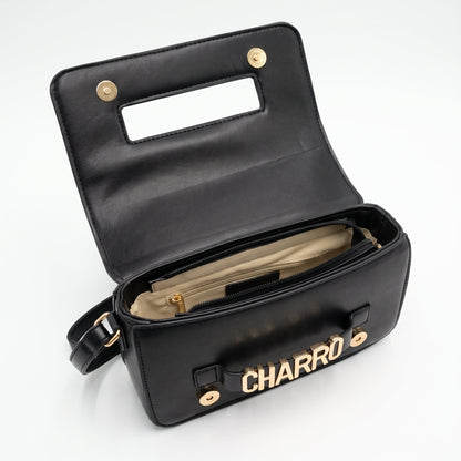 Charro Shoulder Bag with Gold Metal Logo