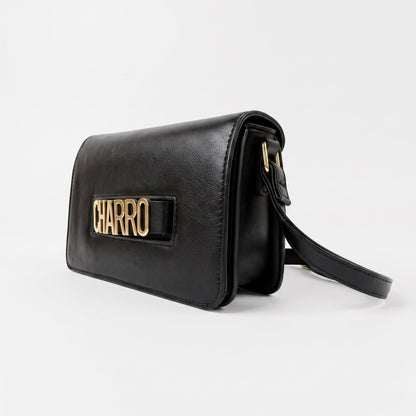Charro Shoulder Bag with Gold Metal Logo