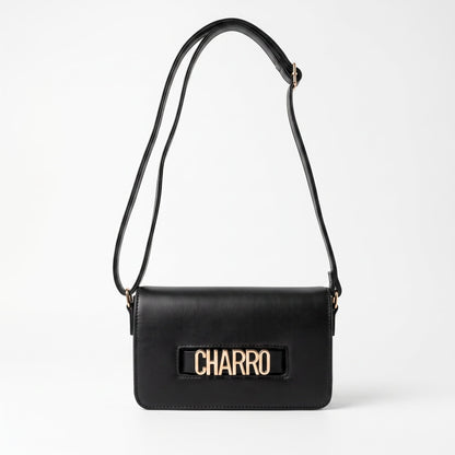 Charro Shoulder Bag with Gold Metal Logo