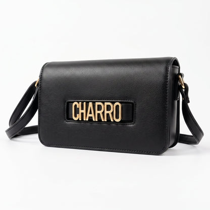 Charro Shoulder Bag with Gold Metal Logo
