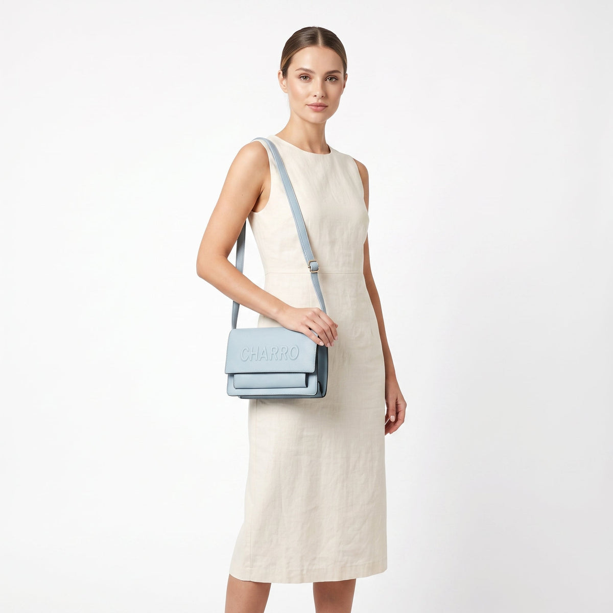 Charro Shoulder Bag with Embossed Logo